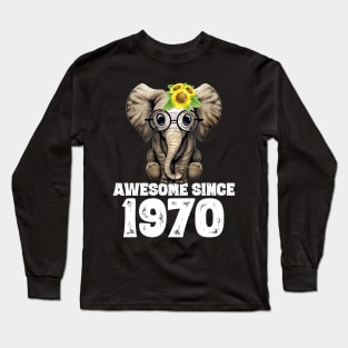 Awesome since 1970 50 Years Old Bday Gift 50th Birthday Long Sleeve T-Shirt